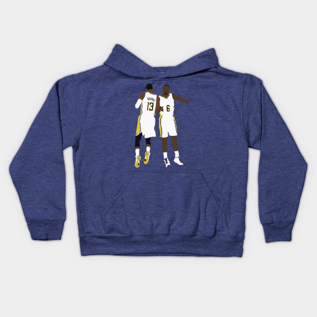 Paul George and Lance Stephenson Kids Hoodie by xRatTrapTeesx